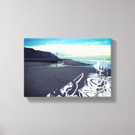 Lienzo Playa Glitch en Mundesley, Reino Unido, por Alexan