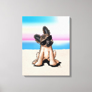 Lienzo Playa KiniArt Alemana Shepherd