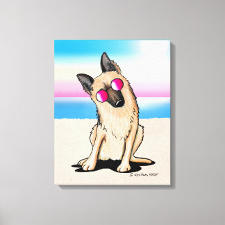 Lienzo Playa KiniArt Alemana Shepherd
