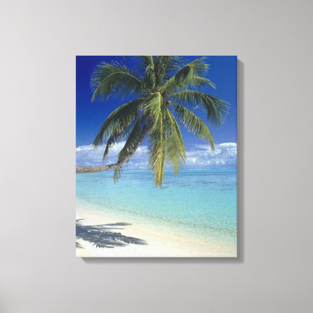 Lienzo Playa Matira en la isla de Bora Bora, Sociedad (Anverso)