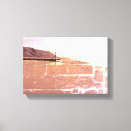 Lienzo Playa naranja en Mundesley, Reino Unido, por Alexa