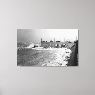 Lienzo Playa, onda de Oregon Sou Wester y cambio