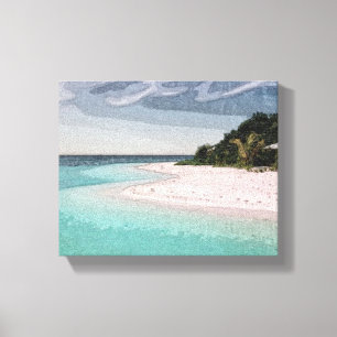 Lienzo Playa, paraíso, isla