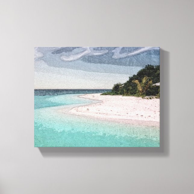 Lienzo Playa, paraíso, isla (Anverso)