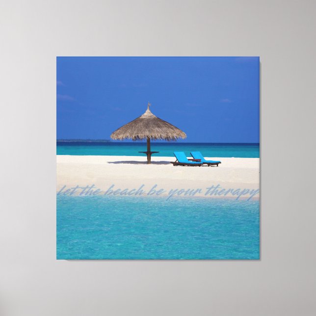 Lienzo Playa privada (Anverso)