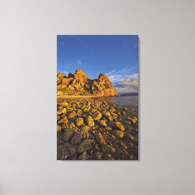 Lienzo Playa rocosa en Isla Carmen, en el Golfo de (Anverso)