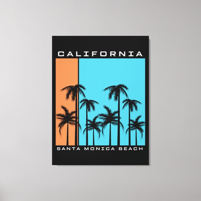 Lienzo Playa Santa Mónica California (Anverso)