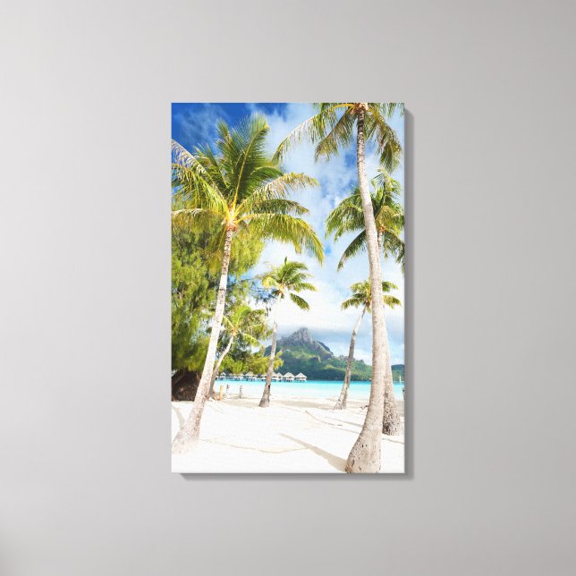 Lienzo Playa tropical (Anverso)