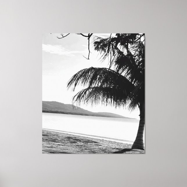 Lienzo Playa Tropical (Anverso)
