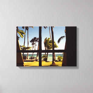 Lienzo Playa tropical de Fiji 16.50x11 (41.25x27.5cm) wac