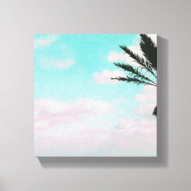 Lienzo Playa Tropical, Dreamy Ocean View, Palm (Anverso)