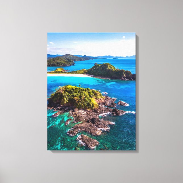 Lienzo Playas tropicales | Las Filipinas de El Nido (Anverso)