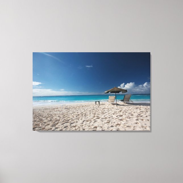 Lienzo Playas tropicales | Sandy Beach, Anguila (Anverso)