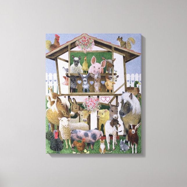 Lienzo Playhouse de animales (Anverso)