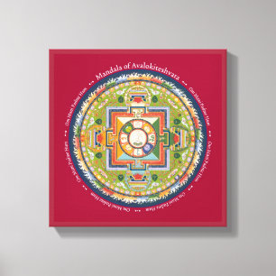 Lienzo PLAZA CANVAS - Mandala de Chenrezig (Compasión)