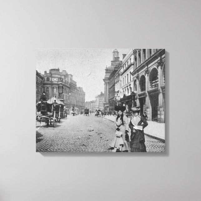Lienzo Plaza de St. Ann, Manchester, c.1910 (Anverso)