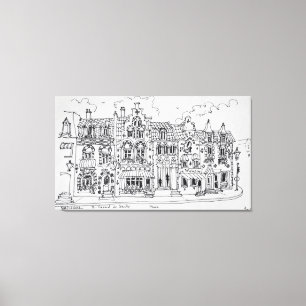 Lienzo Plaza del General de Gaulle  Bailleul, Francia