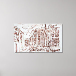 Lienzo Plaza del General de Gaulle  Casco antiguo, Lille