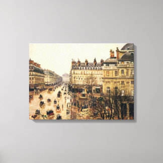 Lienzo Plaza del Teatro Francais, París Lluvia por Pissar