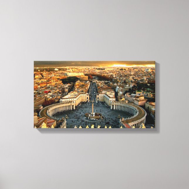 Lienzo Plaza del Vaticano de San Pedro (Anverso)