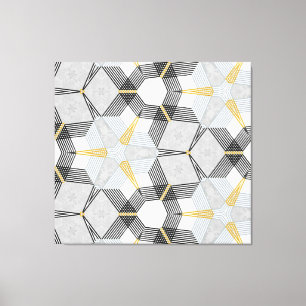 Lienzo Plaza hexagonal colorida: caleidoscopio geométrico