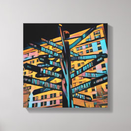 Lienzo Plaza Portland Pioneer