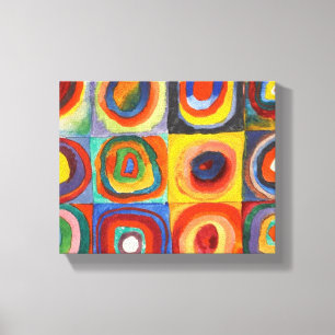 Lienzo Plazas con círculos concéntricos de Kandinsky