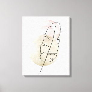 Lienzo Pluma beige boho