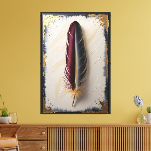 Lienzo Pluma Royal Harmony   Lujo Minimalista