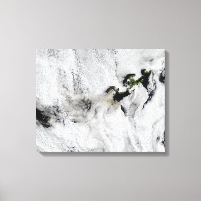 Lienzo Plume del volcán Okmok, Islas Aleutianas 2 (Anverso)