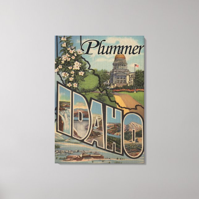 Lienzo Plummer, Idaho - Escenas de letras grandes (Anverso)