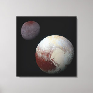 Lienzo Pluto y Barón 9 o Sistema Solar de Planeta Enano
