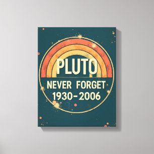 Lienzo Plutón Nunca Olvides 1930-2006 Vintage Retro