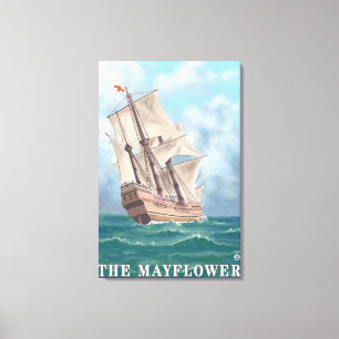 Lienzo Plymouth, MassachusettsView del Mayflower