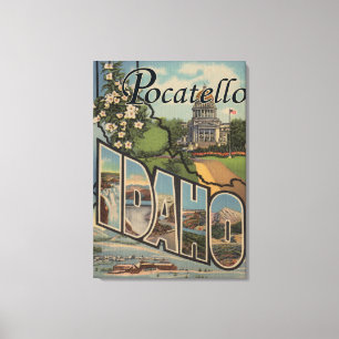 Lienzo Pocatello, Idaho - Escenas de letras grandes