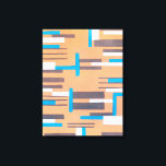 Lienzo Pochoir de jazz vintage Art Deco, patrón geométric<br><div class="desc">Diseño de fondo de fondo de fondo de ilustracion vintage art deco jazz pochoir de Serge Gladky de Nouvelles Compositions Decoratives, París, 1929. El pochoir es una técnica de esténcil común en pinturas surrealistas. Un diseño cubista elegante y de moda con formas geométricas y colores en colores complementarios de naranja,...</div>