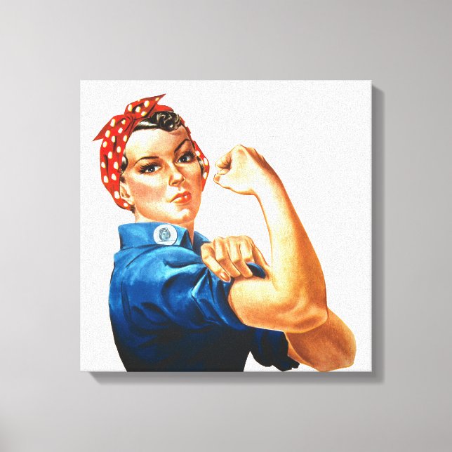 Lienzo Podemos lograrlo, Rosie the Riveter Women Power (Anverso)