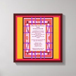 Lienzo Poder chica Lo que las Chicas necesitan para que e