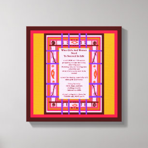 Lienzo Poder chica Lo que las Chicas necesitan para que e