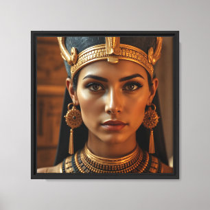 Lienzo Poderoso retrato real oscuro de la reina egipcia A