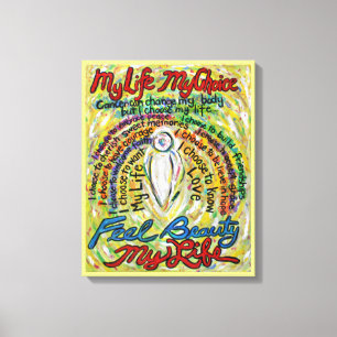 Lienzo Poema de cáncer Angel Pintura de tela envuelta