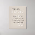 Lienzo Poema de Forever y A Day<br><div class="desc">Poema de Forever y A Day escrito por mí</div>