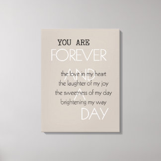 Lienzo Poema de Forever y A Day (escrito por mí)