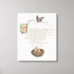 Lienzo Poema de Nursery de Lewis Carroll