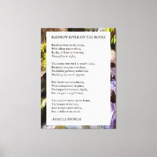 Lienzo Poema sobre el río Arcoiris en la tormenta Pamela