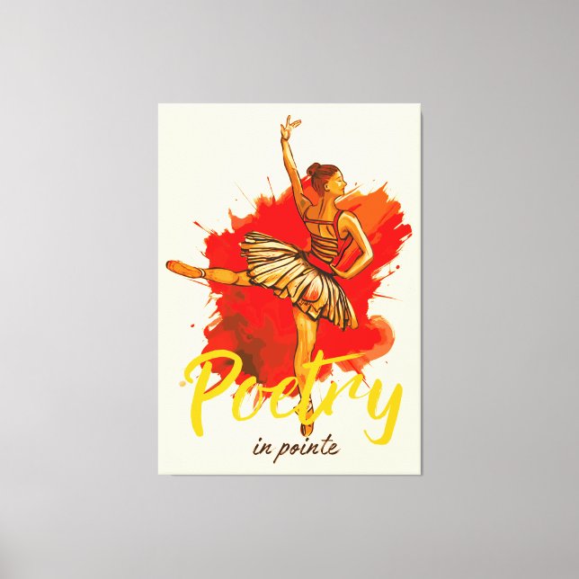 Lienzo Poesía en Pointe - Bailarina elegante (Anverso)