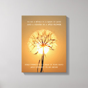 Lienzo Poesía inspiradora de la naturaleza del diente de