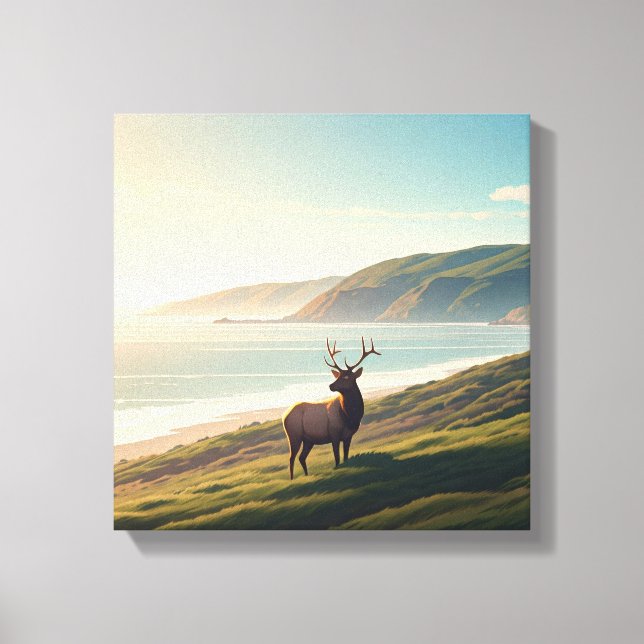 Lienzo Point Reyes National Seashore Elk (Anverso)