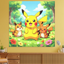 Lienzo Pokémon und seine Treue Freunde