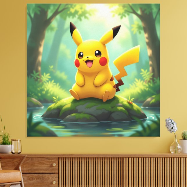 Lienzo Pokémon und seine Treue Freunde (Insitu (Sala de estar))